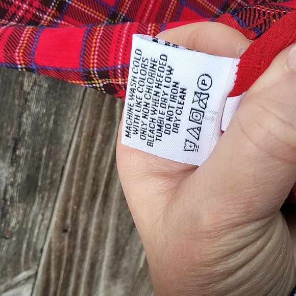 Tommy Hilfiger Red Tartan Pattern Sleevelees Blouse Size XL - Picture 8 of 9